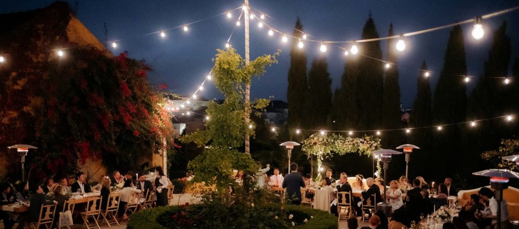 quinta de santana outdoor dinner wedding the framers