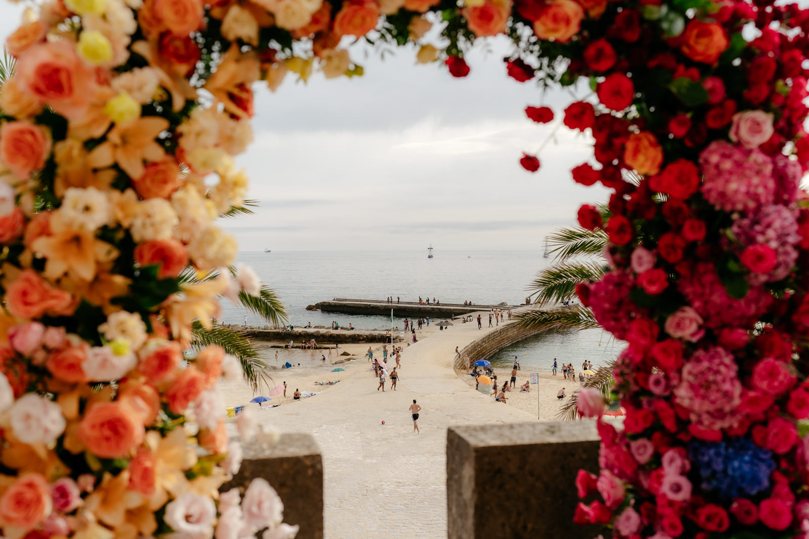 lisbon beach wedding forte da cruz the framers